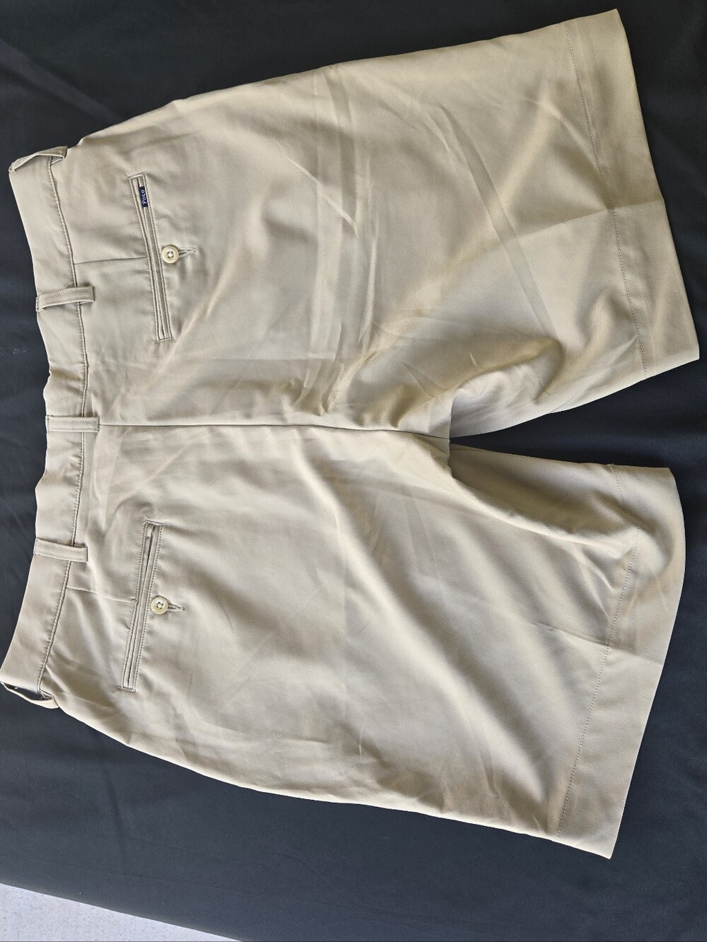Ralph Lauren Khaki Flat-Front Shorts Excellente Conditions - Picture 2 of 7